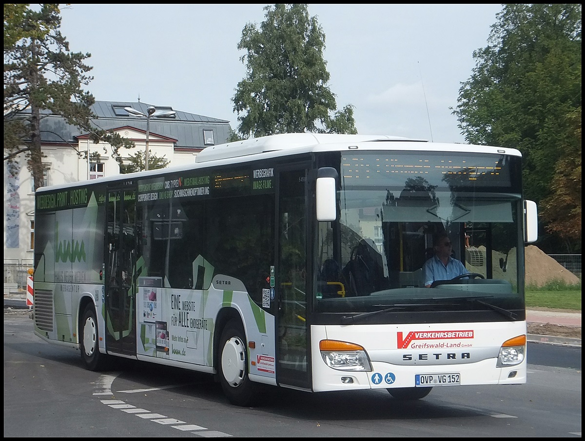 Setra 415 NF der Verkehrsbetrieb Greifswald-Land GmbH in Greifswald am 29.08.2013