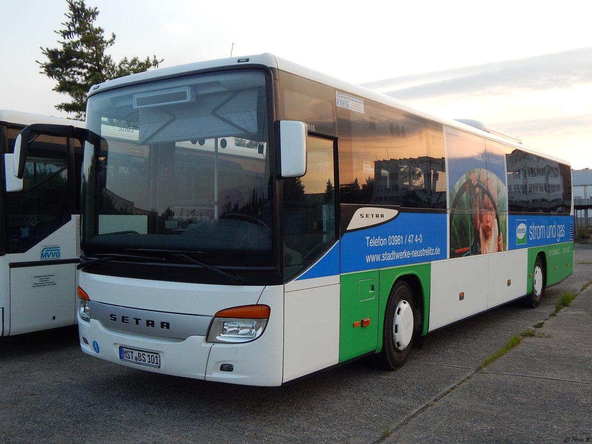 Setra 415 UL von Becker-Strelitz Reisen aus Deutschland in Neubrandenburg am 18.08.2018