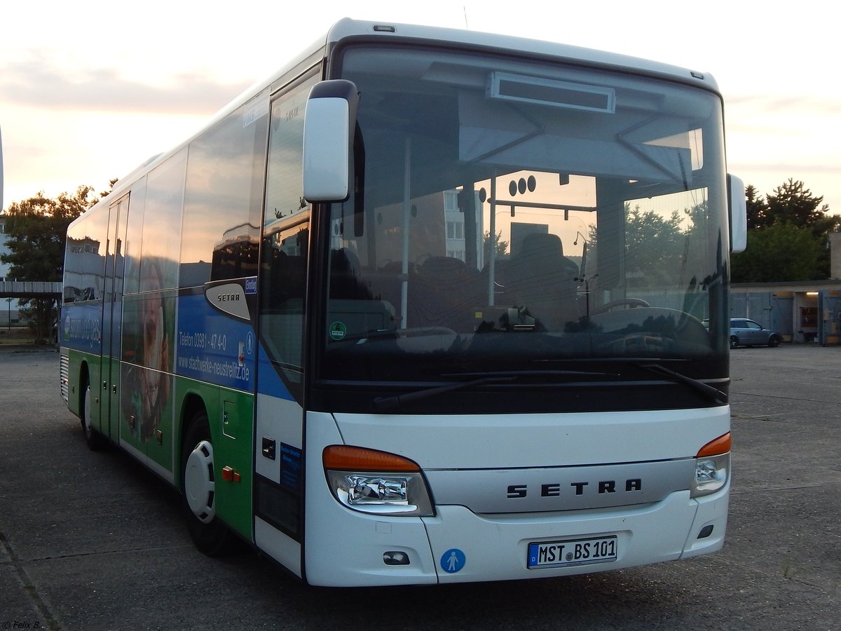 Setra 415 UL von Becker-Strelitz Reisen aus Deutschland in Neubrandenburg am 18.08.2018