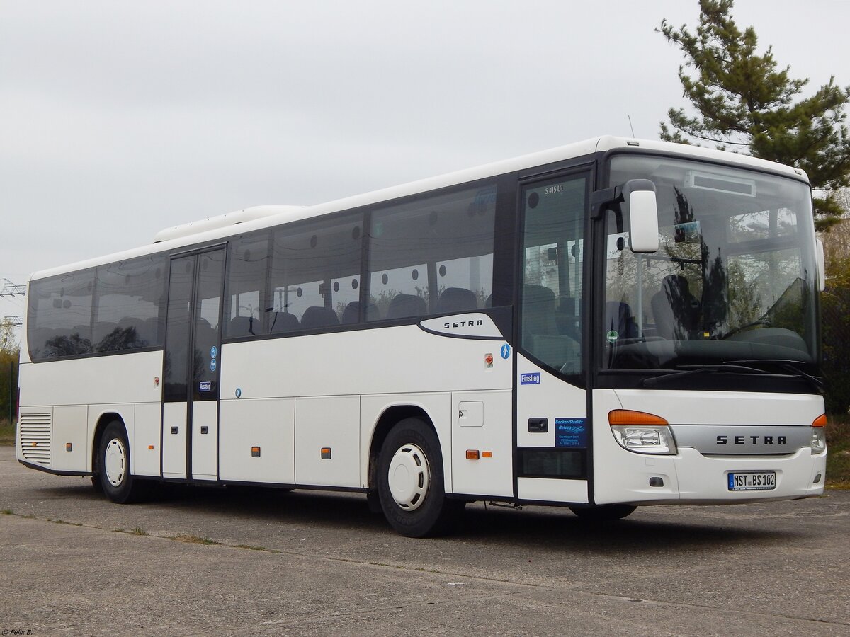 Setra 415 UL von Becker-Strelitz Reisen aus Deutschland in Neubrandenburg am 17.04.2019