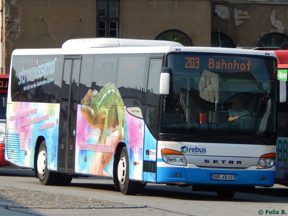 Setra 415 UL von Regionalbus Rostock in Güstrow am 13.09.2016