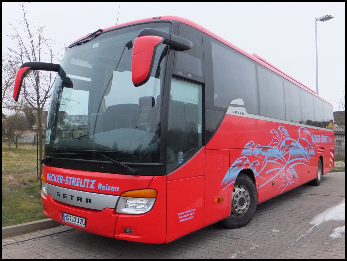 Setra 416 GT-HD von Becker-Strelitz Reisen aus Deutschland in Bergen am 20.01.2014