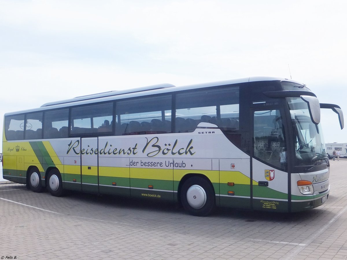 Setra 416 GT-HD von Bölck aus Deutschland im Stadthafen Sassnitz am 05.07.2014