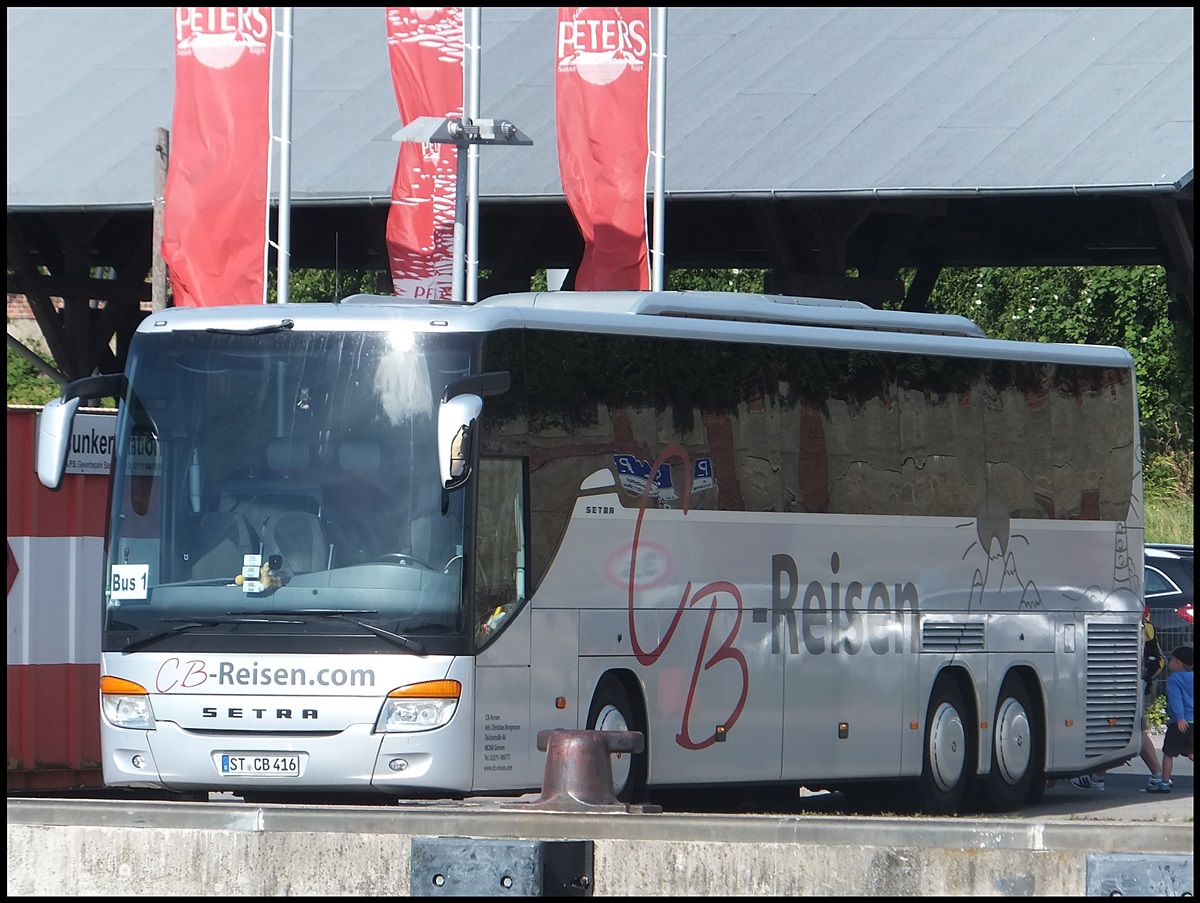 Setra 416 GT-HD von CB-Reisen aus Deutschland im Stadthafen Sassnitz am 24.08.2014