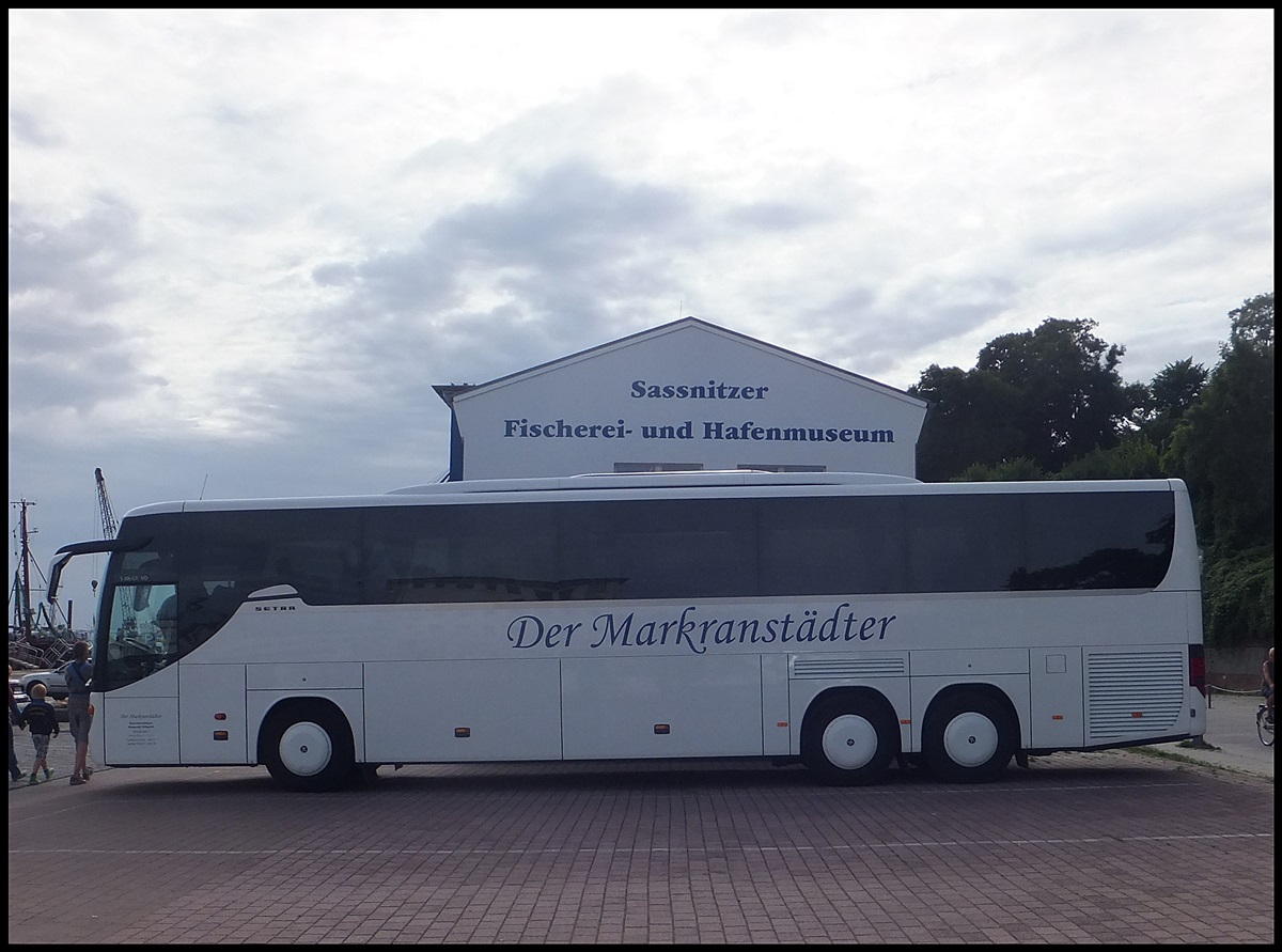 Setra 416 GT-HD von Der Markranstdter aus Deutschland im Stadthafen Sassnitz am 19.08.2013