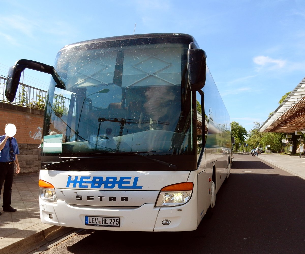 Setra 416 GT-HD der Firma Hebbel Busreisen am 28.05.17 in Magdeburg