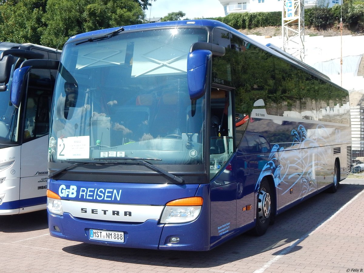 Setra 416 GT-HD von GFB-Reisen aus Deutschland im Stadthafen Sassnitz am 15.08.2018