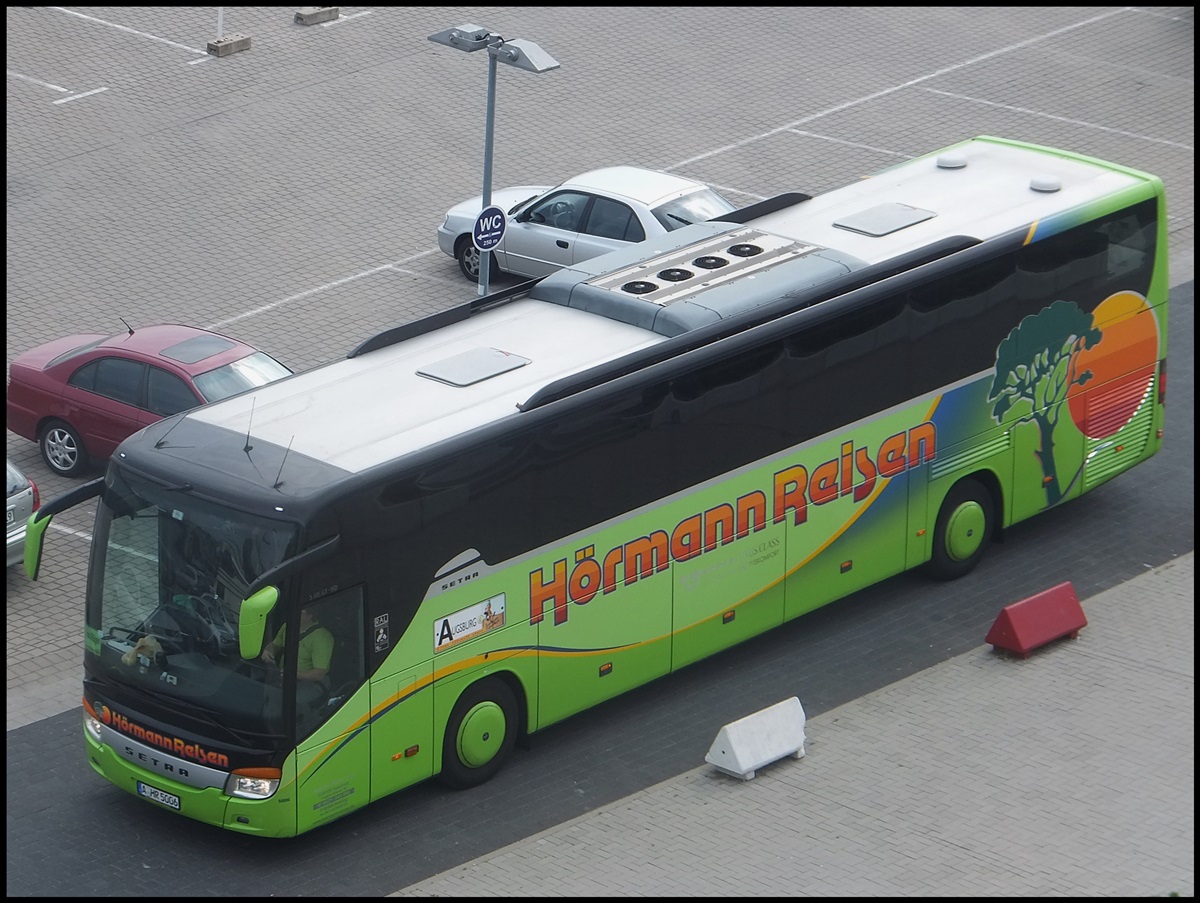 Setra 416 GT-HD von Hrmann Reisen aus Deutschland im Stadthafen Sassnitz am 31.08.2013