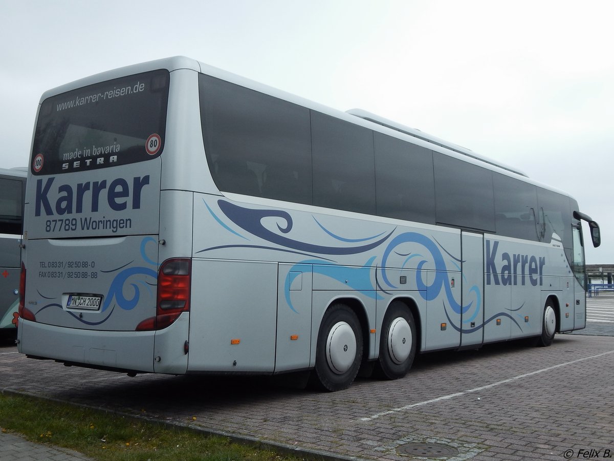 Setra 416 GT-HD von Karrer aus Deutschland im Stadthafen Sassnitz am 06.05.2017