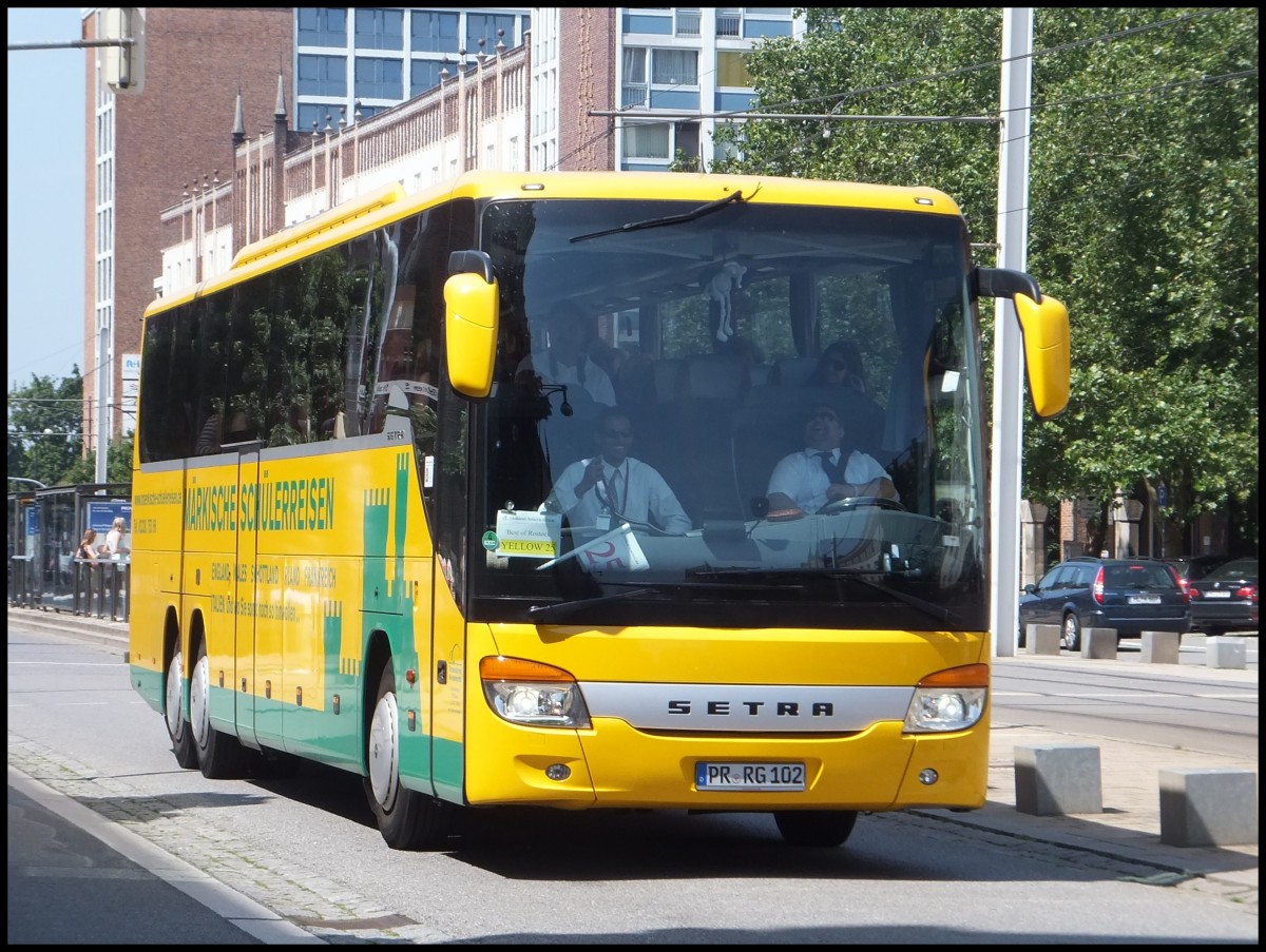 Setra 416 GT-HD von Mrkische Schlerreisen aus Deutschland in Rostock am 08.07.2013