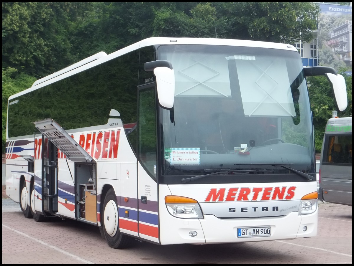 Setra 416 GT-HD von Mertens-Reisen aus Deutschland im Stadthafen Sassnitz am 05.07.2013