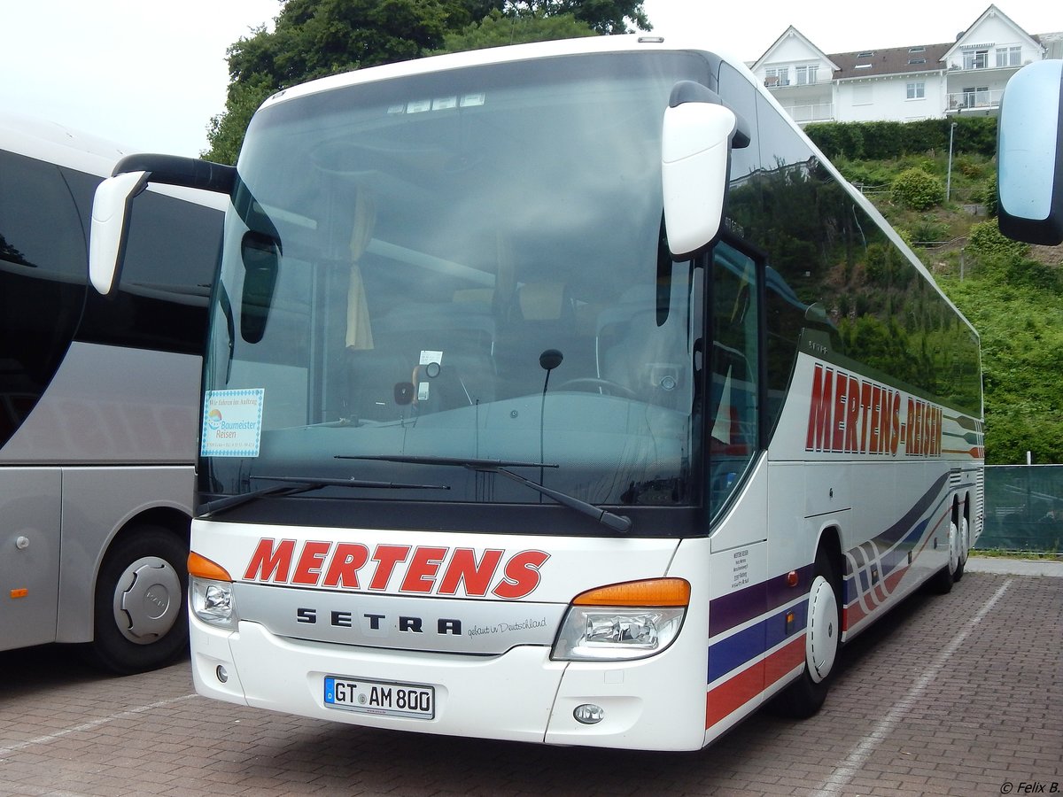 Setra 416 GT-HD von Mertens-Reisen aus Deutschland im Stadthafen Sassnitz am 16.07.2014