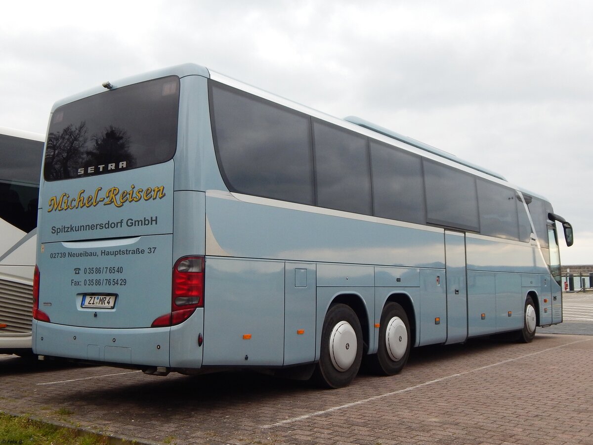 Setra 416 GT-HD von Michel-Reisen aus Deutschland im Stadthafen Sassnitz am 14.04.2019