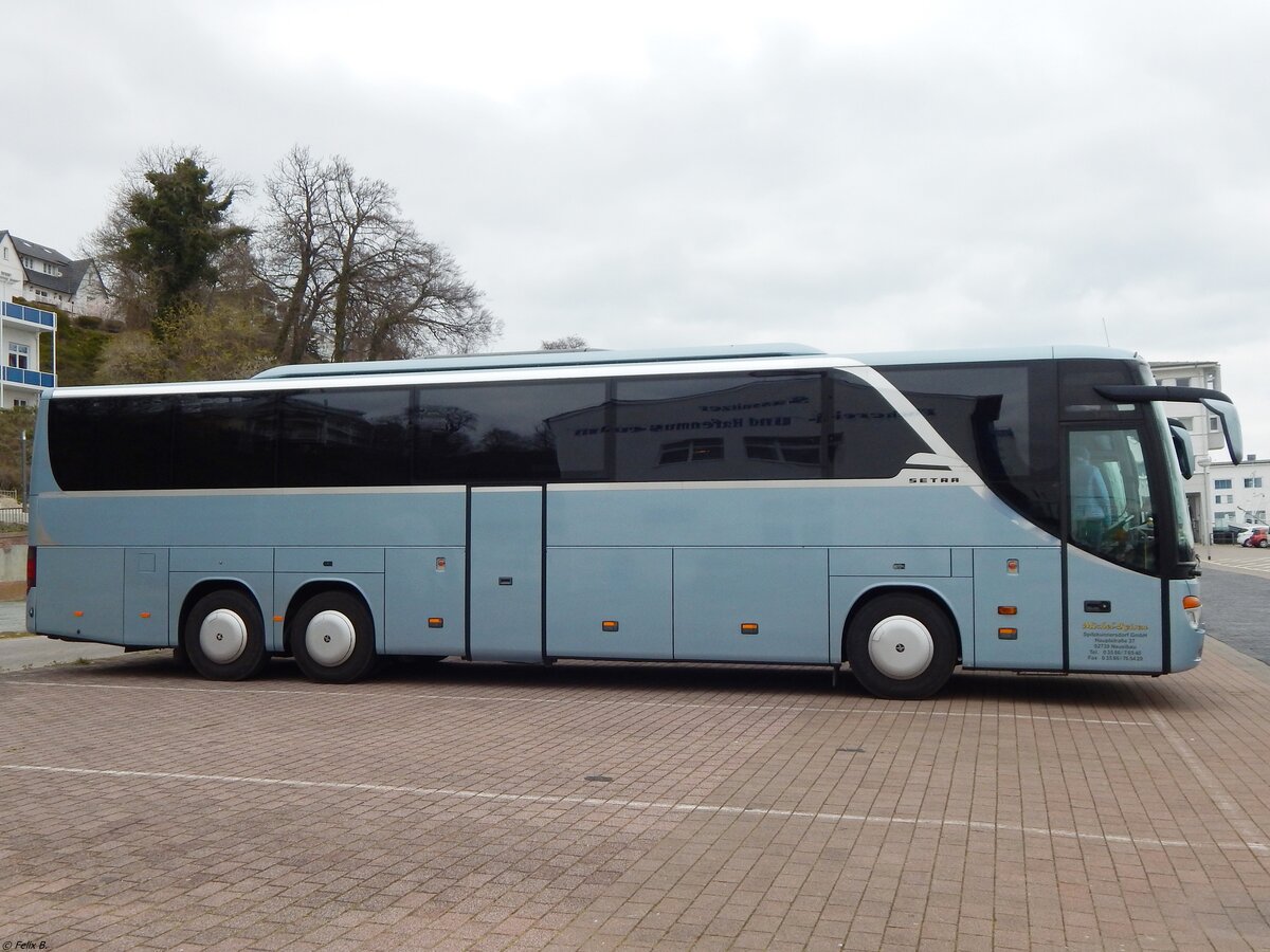 Setra 416 GT-HD von Michel-Reisen aus Deutschland im Stadthafen Sassnitz am 14.04.2019