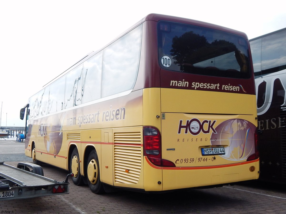 Setra 416 GT-HD von Reisebüro Hock aus Deutschland im Stadthafen Sassnitz am 14.08.2018