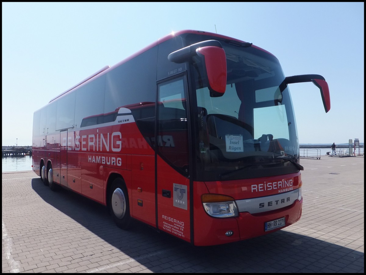 Setra 416 GT-HD vom Reisering Hamburg aus Deutschland im Stadthafen Sassnitz am 04.05.2013