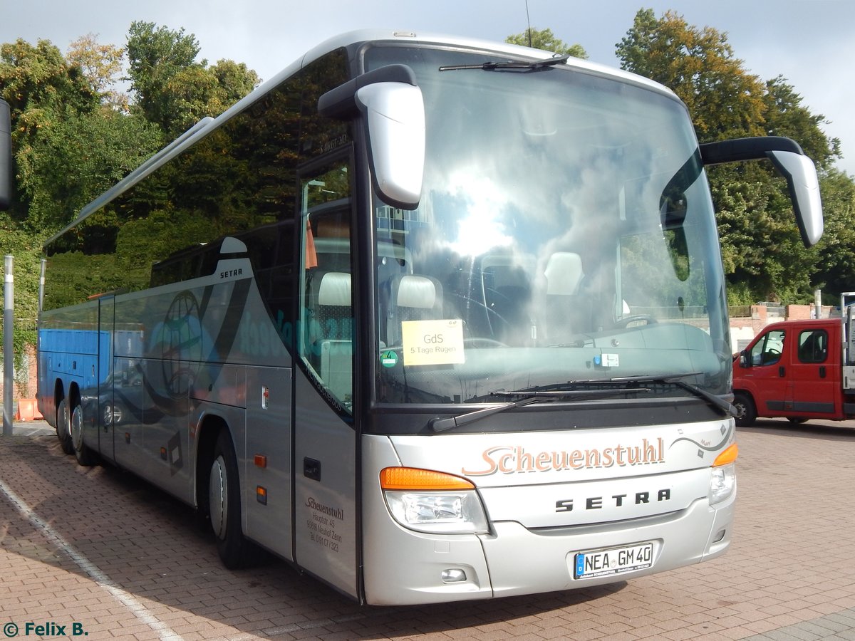 Setra 416 GT-HD von Scheuenstuhl aus Deutschland im Stadthafen Sassnitz am 02.10.2016