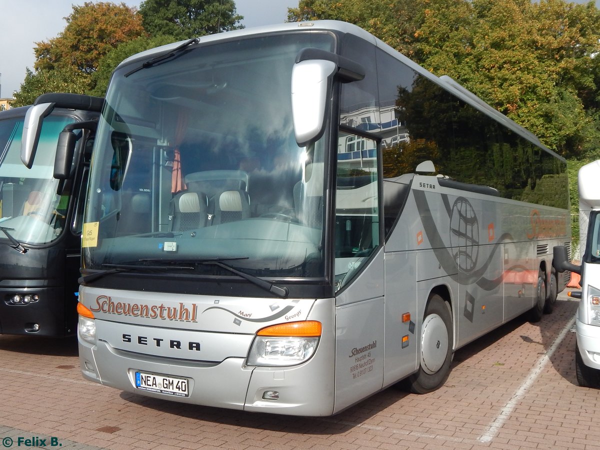 Setra 416 GT-HD von Scheuenstuhl aus Deutschland im Stadthafen Sassnitz am 02.10.2016