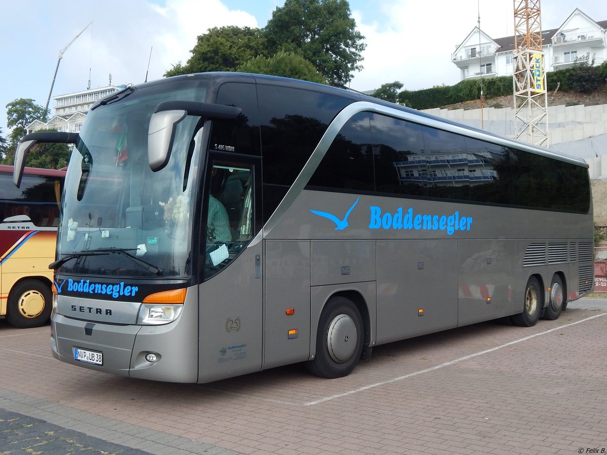 Setra 416 HDH von Boddensegler aus Deutschland im Stadthafen Sassnitz am 14.08.2018