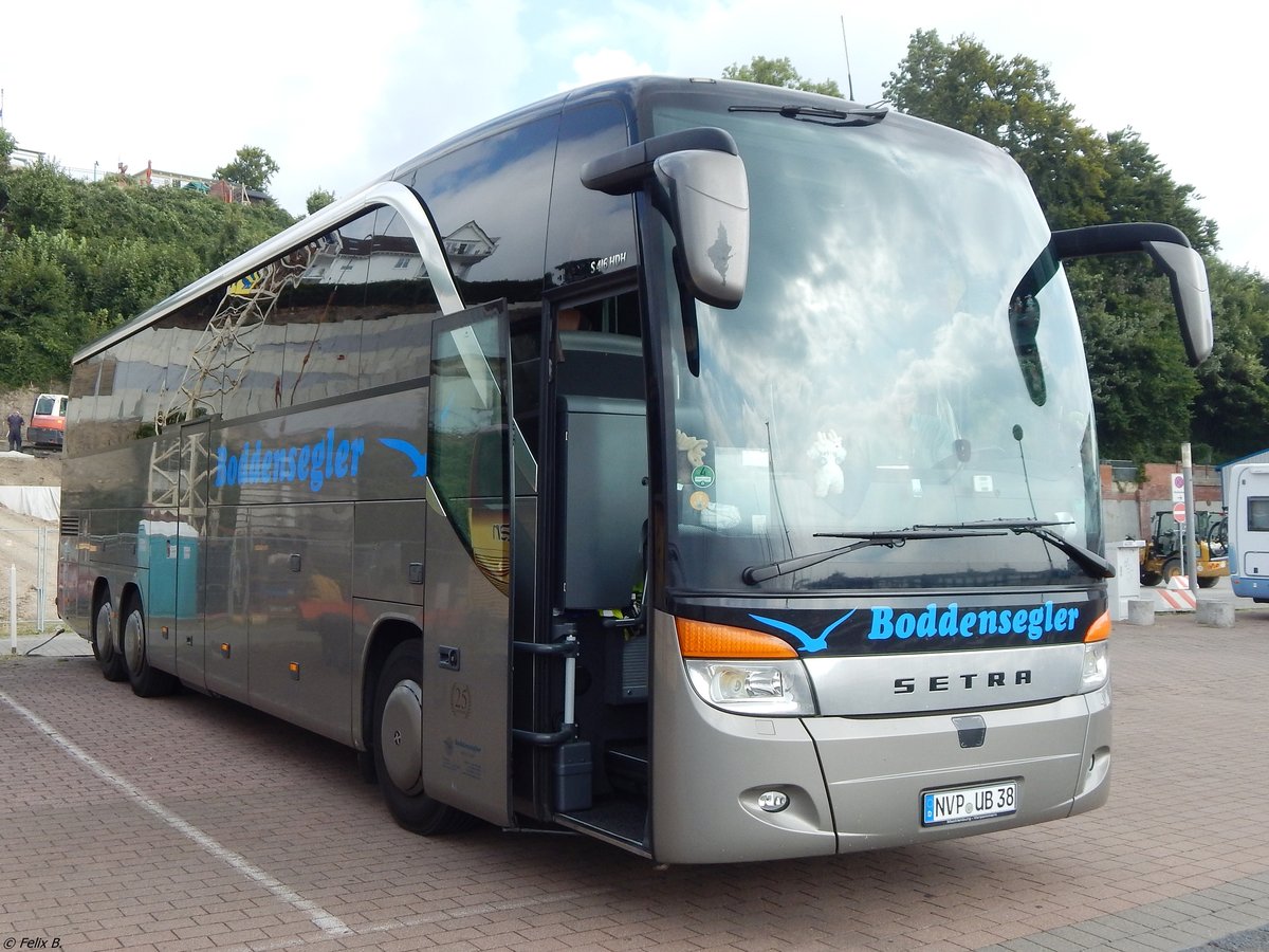 Setra 416 HDH von Boddensegler aus Deutschland im Stadthafen Sassnitz am 14.08.2018