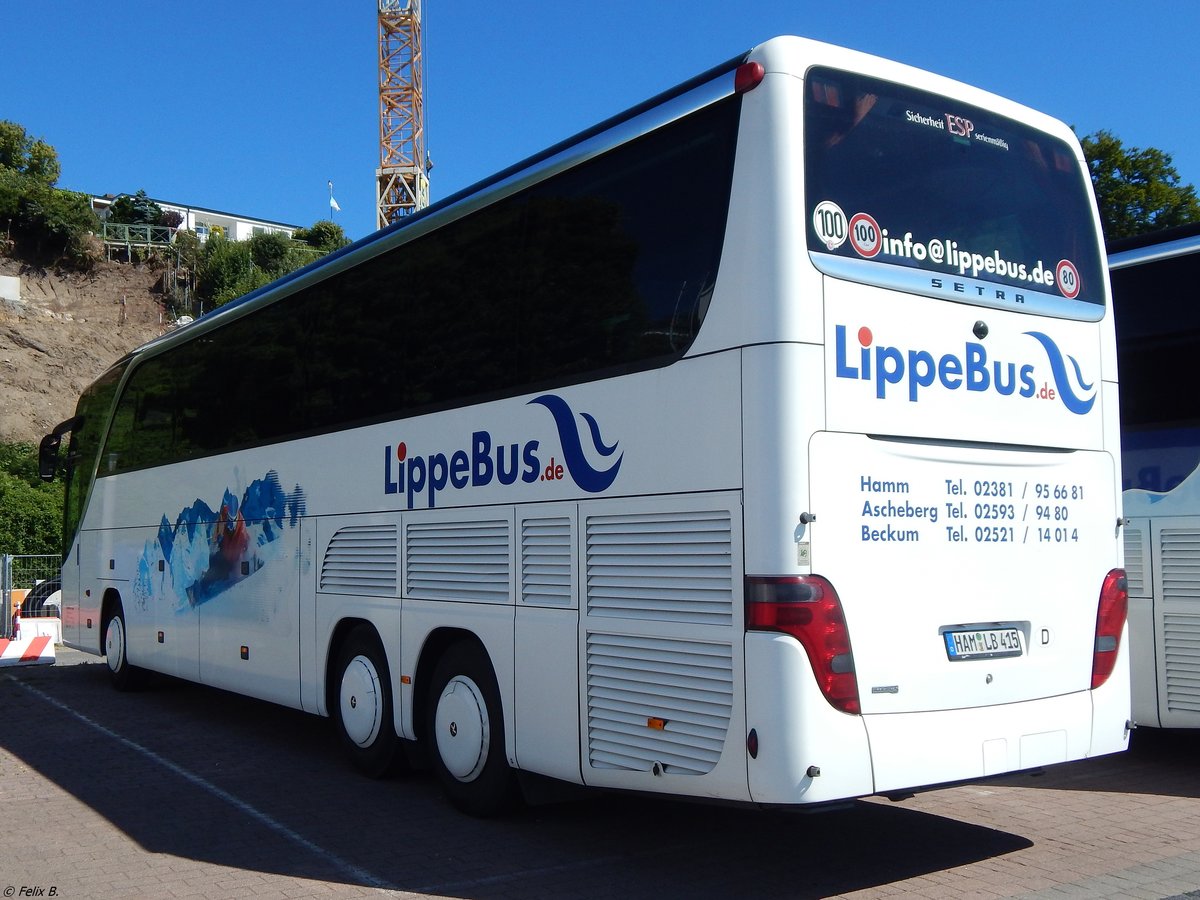 Setra 416 HDH von Lippe Bus aus Deutschland im Stadthafen Sassnitz am 01.07.2018