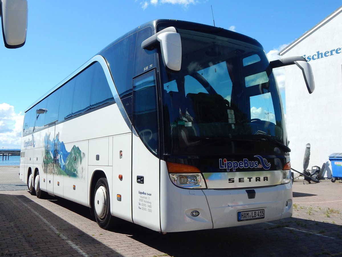 Setra 416 HDH von Lippe Bus aus Deutschland im Stadthafen Sassnitz am 01.07.2018