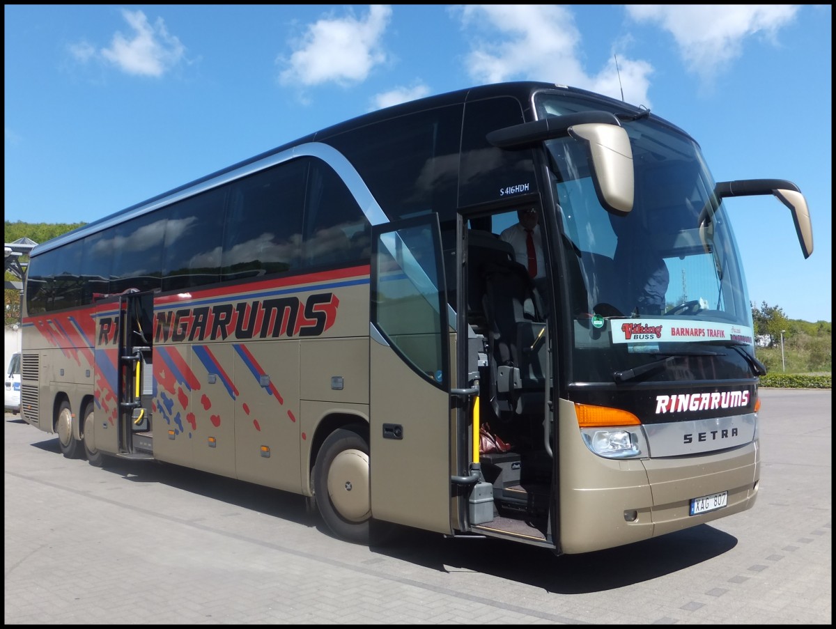 Setra 416 HDH von Ringarums aus Schweden in Sassnitz am 04.05.2014