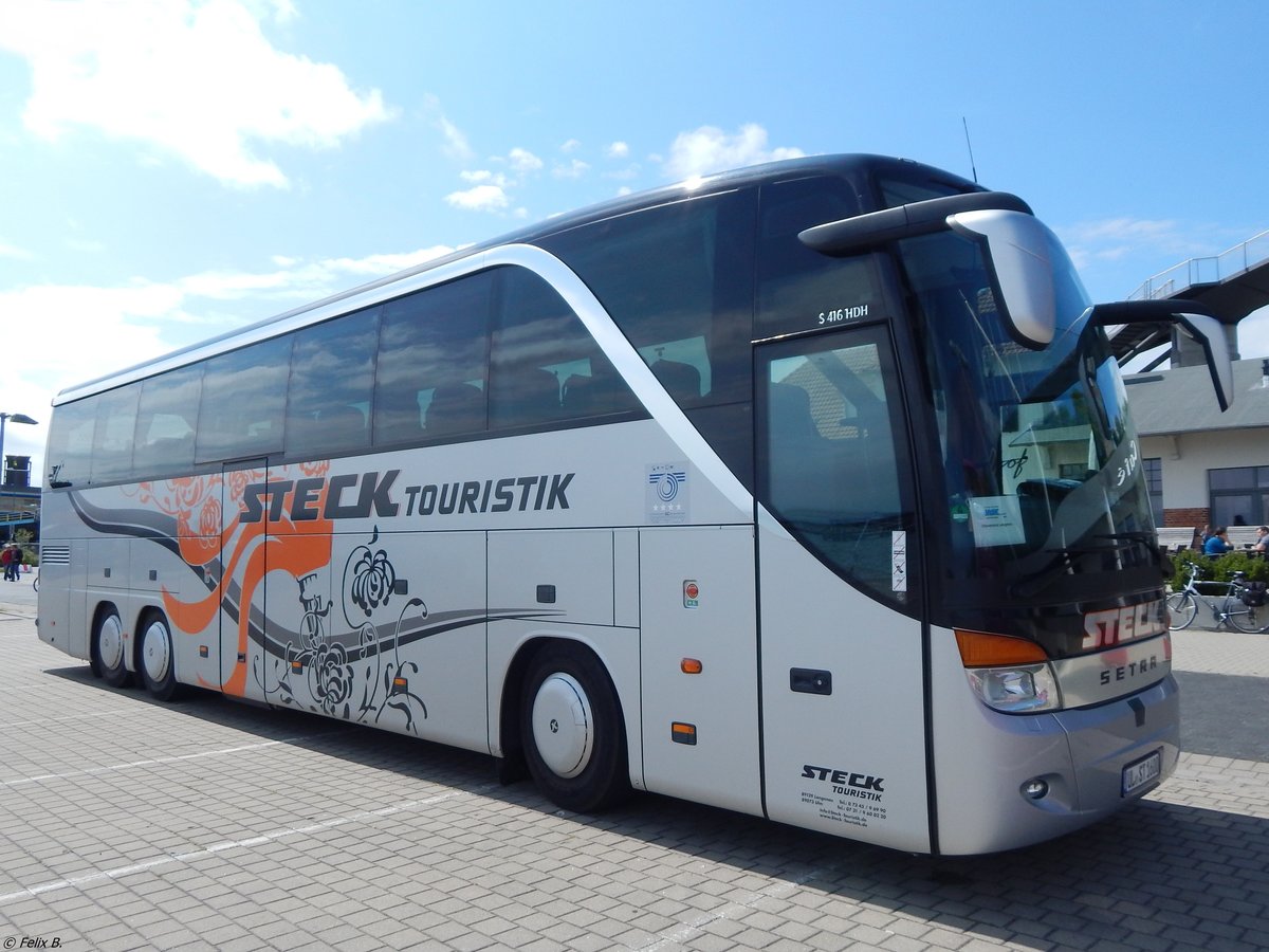 Setra 416 HDH von Steck Touristik aus Deutschland im Stadthafen Sassnitz am 25.06.2015