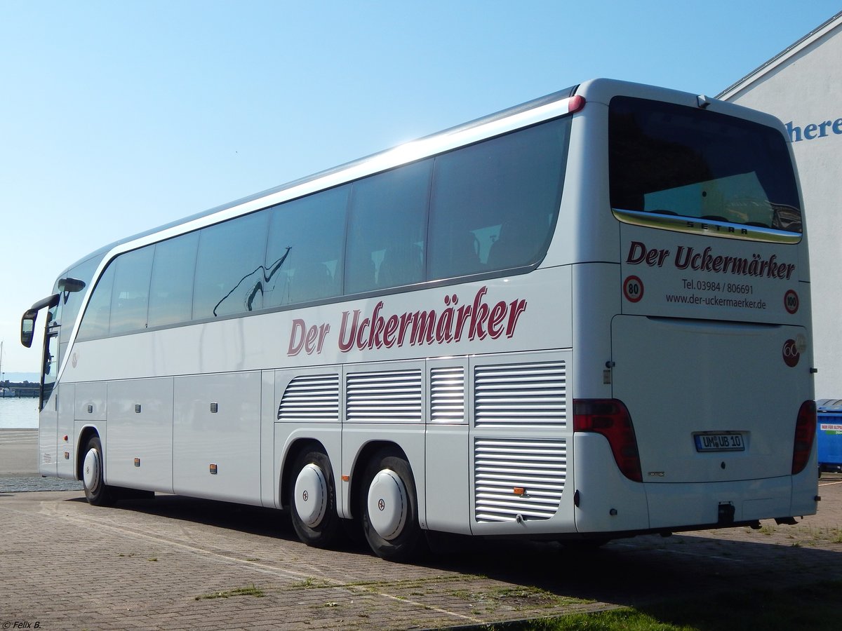 Setra 416 HDH von VTG Vertriebs- und Transportgesellschaft aus Deutschland im Stadthafen Sassnitz am 17.09.2017