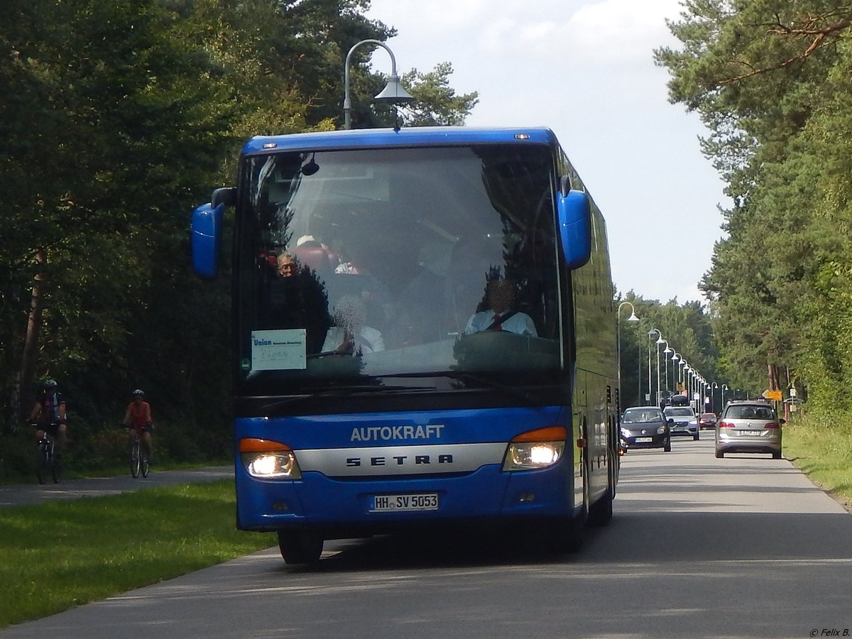 Setra 417 GT-HD von Autokraft aus Deutschland zwischen Binz und Prora am 26.08.2017