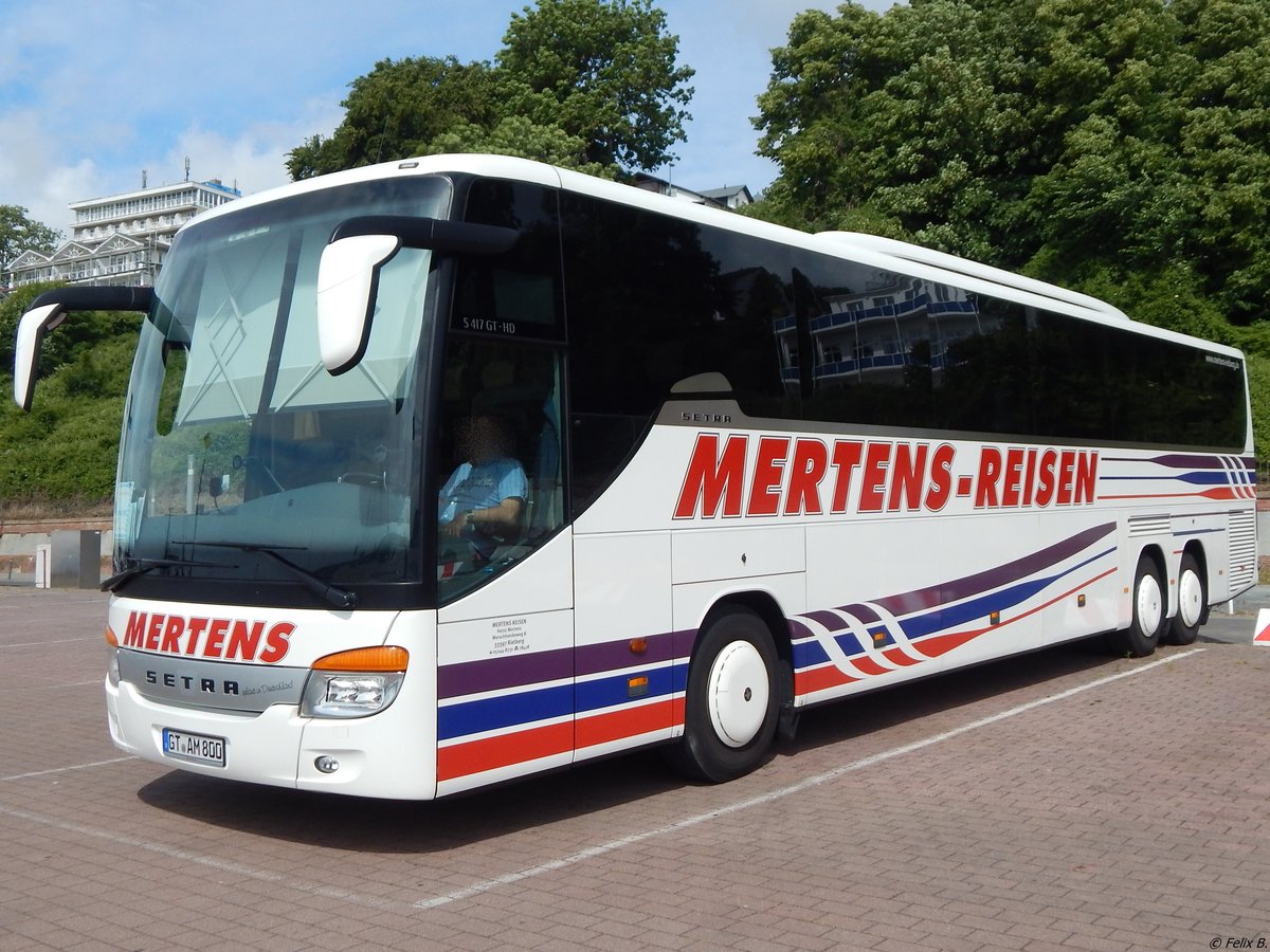 Setra 417 GT-HD von Mertens-Reisen aus Deutschland im Stadthafen Sassnitz am 12.06.2016
