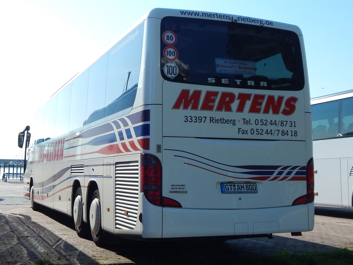 Setra 417 GT-HD von Mertens-Reisen aus Deutschland im Stadthafen Sassnitz am 17.09.2017