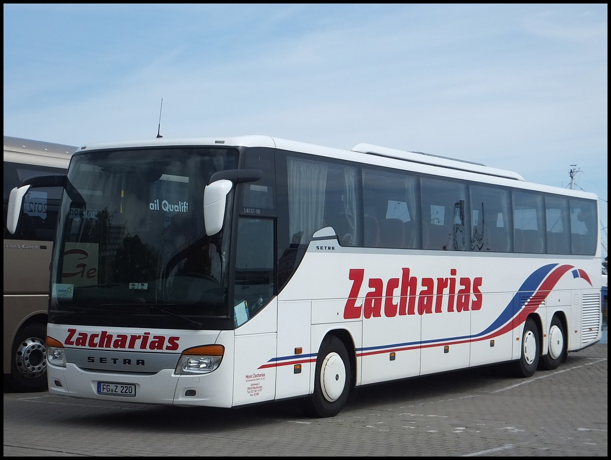 Setra 417 GT-HD von Zacharias aus Deutschland im Stadthafen Sassnitz am 04.06.2013