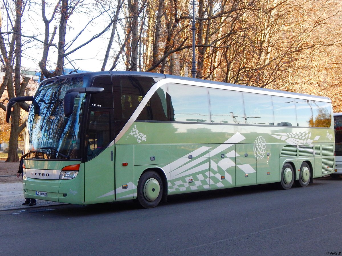 Setra 417 HDH aus der Ukraine in Berlin am 31.10.2018