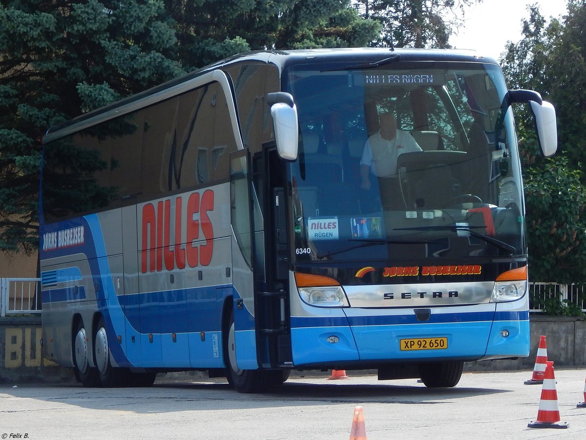 Setra 417 HDH von Jørns Busrejser aus Dänemark in Sassnitz am 02.06.2018