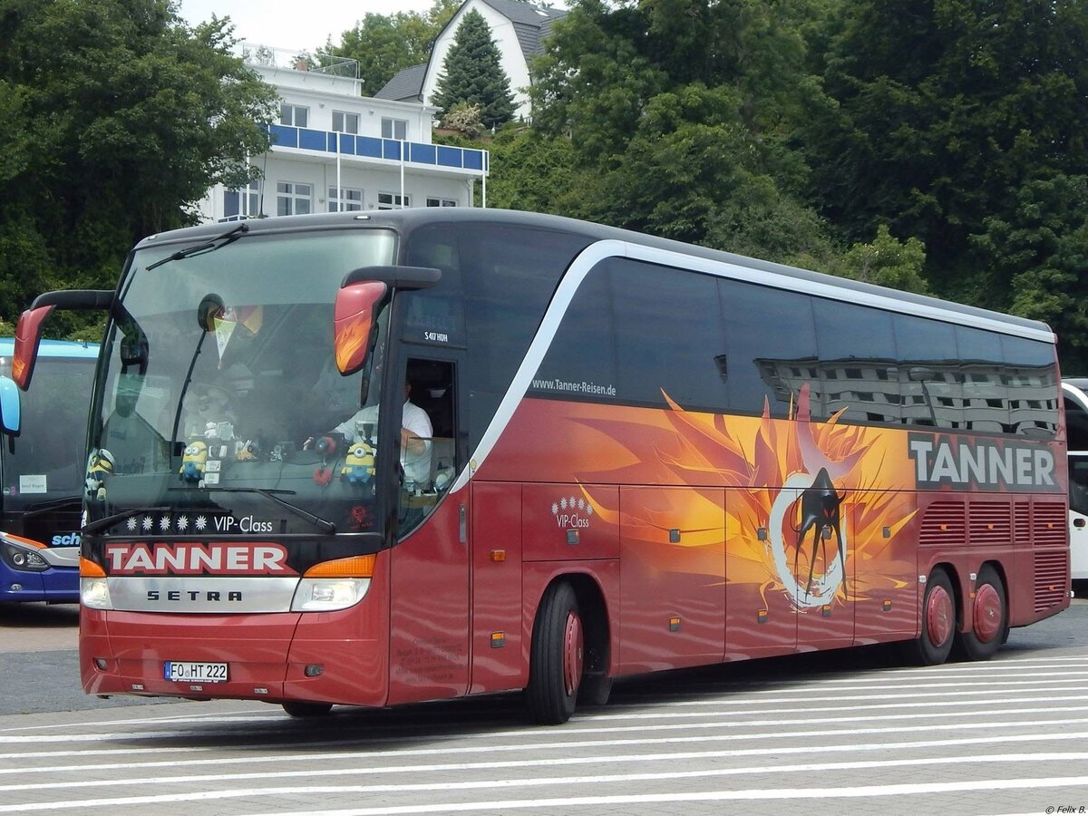 Setra 417 HDH von Tanner aus Deutschland im Stadthafen Sassnitz im Jahr 2016