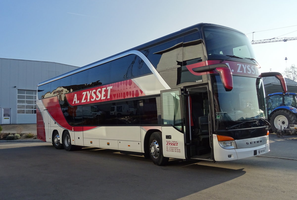 Setra 431 DT 77 Zysset, Kerzers novembre 2016 

Plus de photos sur : https://www.facebook.com/AutocarsenSuisse/ 