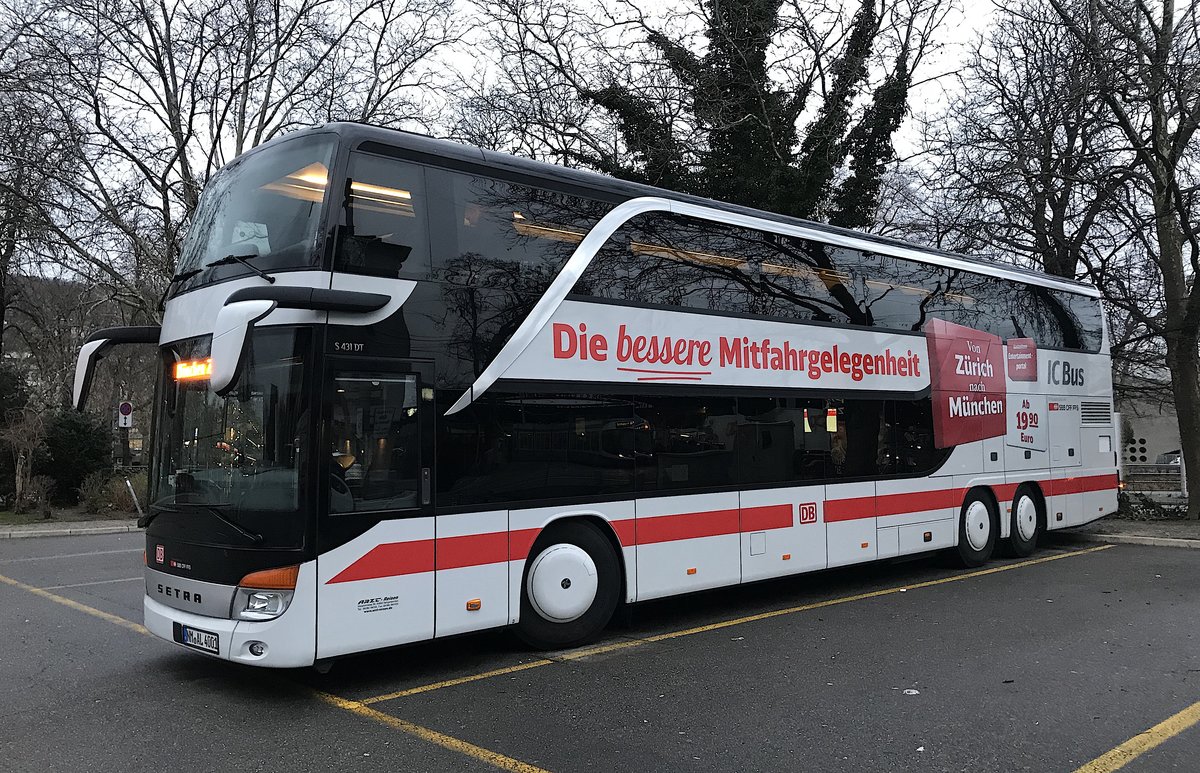 Setra 431 DT Artz Reisen pour DB / SBB-CFF, Zurich janvier 2018

Plus de photos sur : https://www.facebook.com/AutocarsenSuisse/