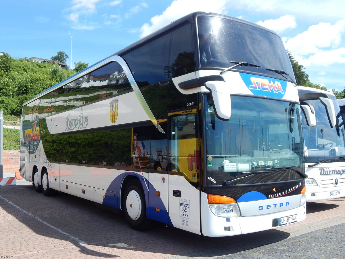 Setra 431 DT von Die Busfahrer Touristik/Stewa aus Deutschland im Stadthafen Sassnitz am 09.06.2019