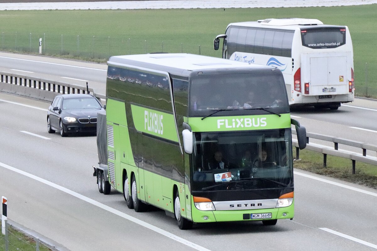 Setra 431 DT Flixbus PL, Oensingen mars 2023