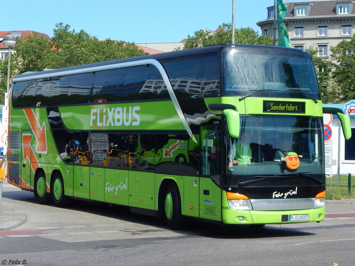 Setra 431 DT von Flixbus/Albus aus Deutschland in Berlin am 11.06.2016