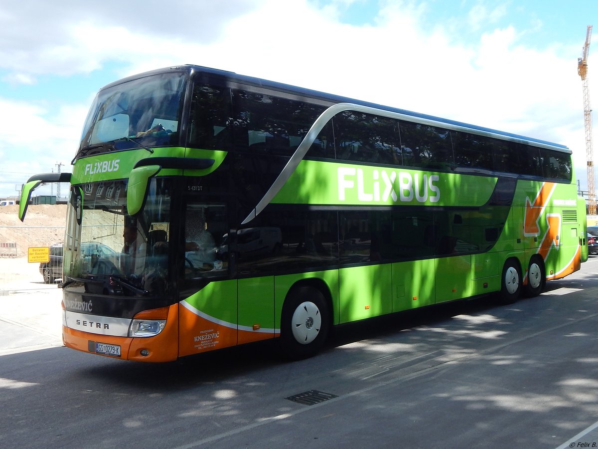 Setra 431 DT von Flixbus/Knežević aus Kroatien in Karlsruhe am 22.06.2018