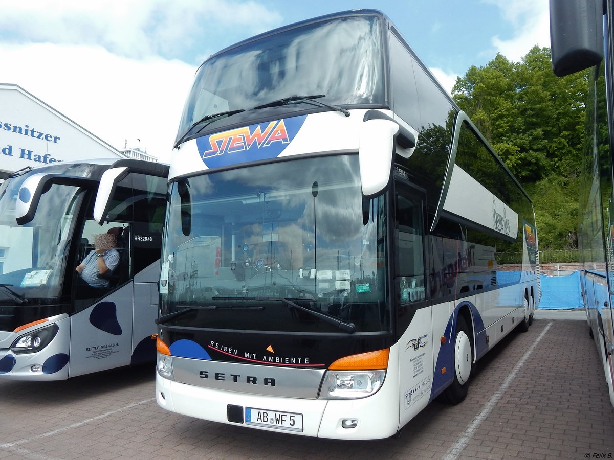 Setra 431 DT von WF-Reisen aus Deutschland im Stadthafen Sassnitz am 24.05.2015