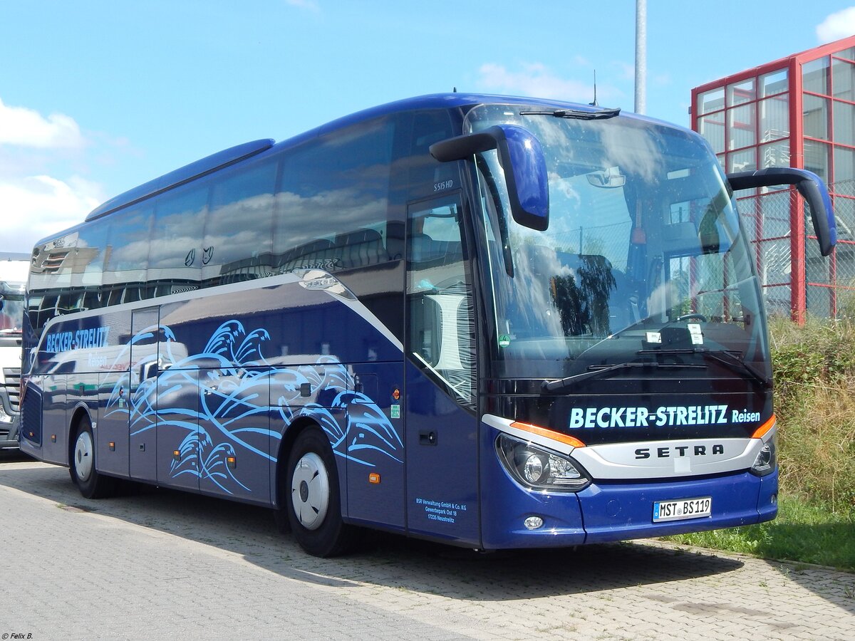 Setra 515 HD von Becker-Strelitz Reisen aus Deutschland in Neubrandenburg am 01.08.2019