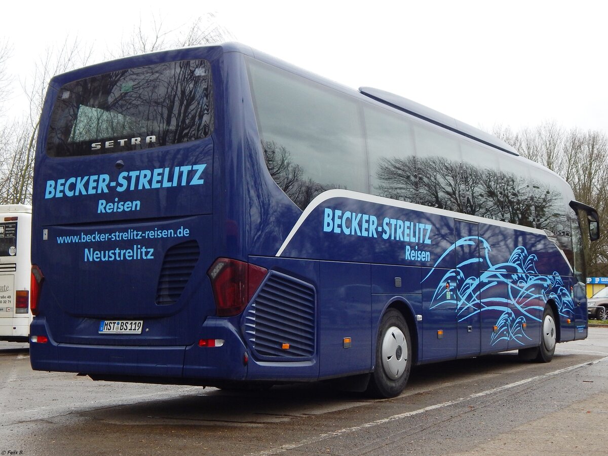 Setra 515 HD von Becker-Strelitz Reisen aus Deutschland in Neubrandenburg am 07.12.2022