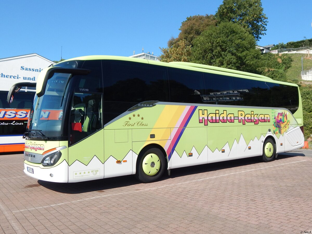 Setra 515 HD von Haida-Reisen aus Deutschland im Stadthafen Sassnitz am 25.08.2019