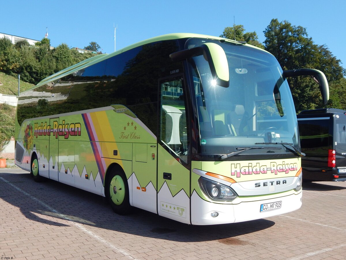 Setra 515 HD von Haida-Reisen aus Deutschland im Stadthafen Sassnitz am 25.08.2019