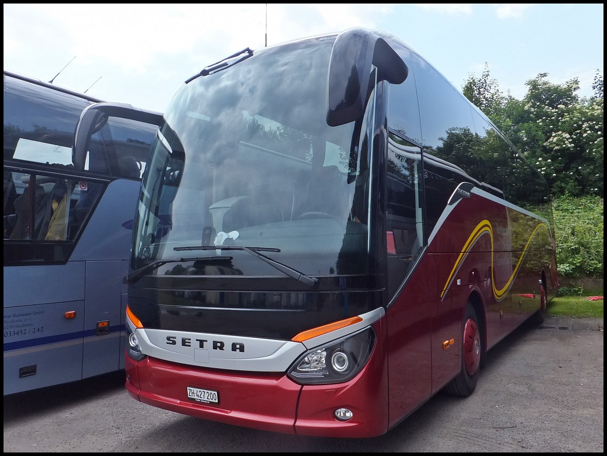 Setra 515 HD Vorfhrwagen aus der Schweiz in Binz am 28.06.2013