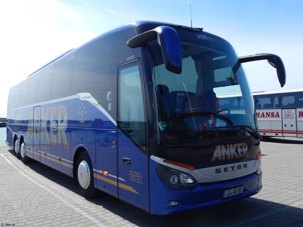 Setra 516 HD von Anker aus Deutschland im Stadthafen Sassnitz am 07.06.2015