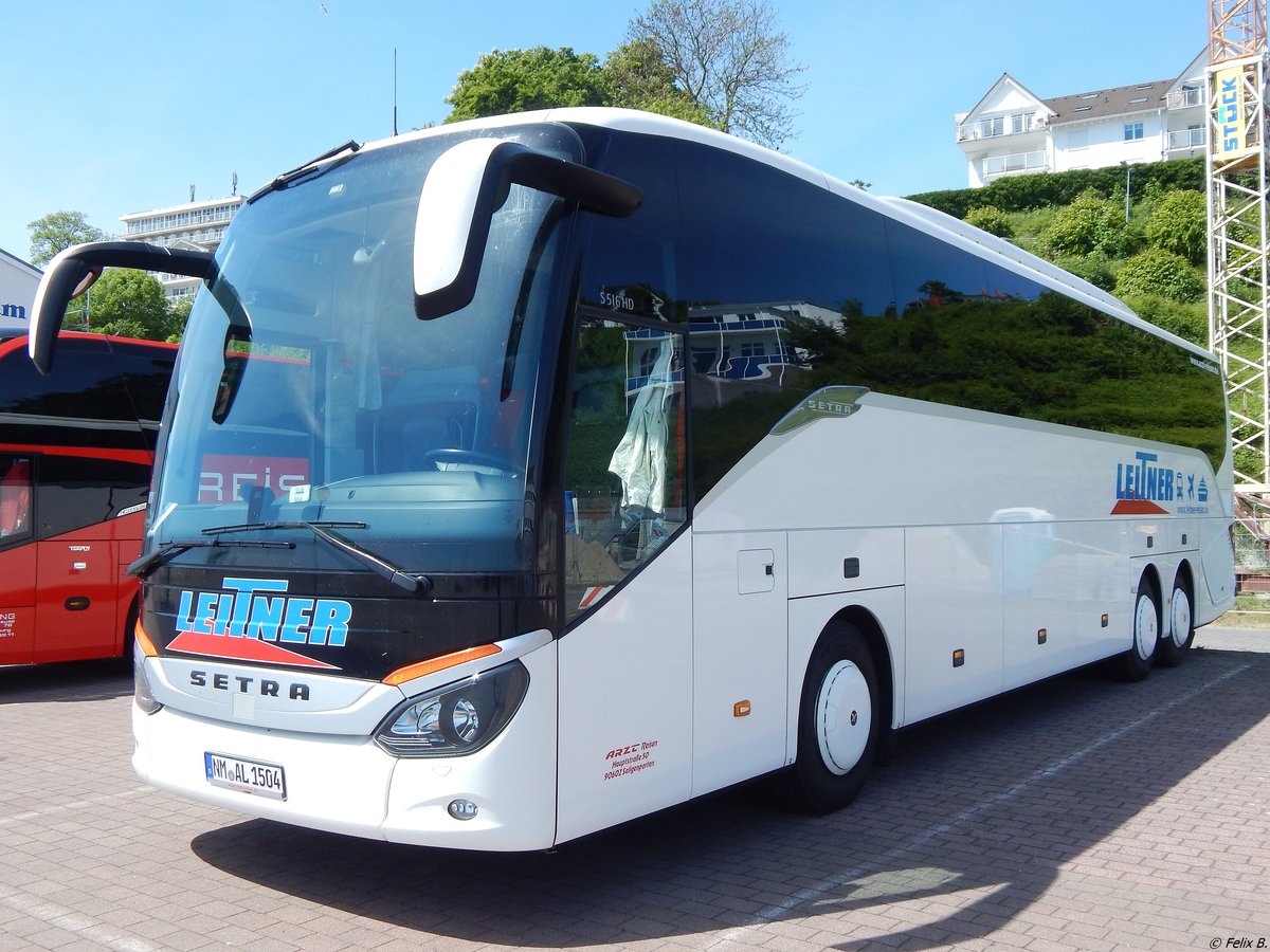 Setra 516 HD von Arzt aus Deutschland im Stadthafen Sassnitz am 21.05.2018